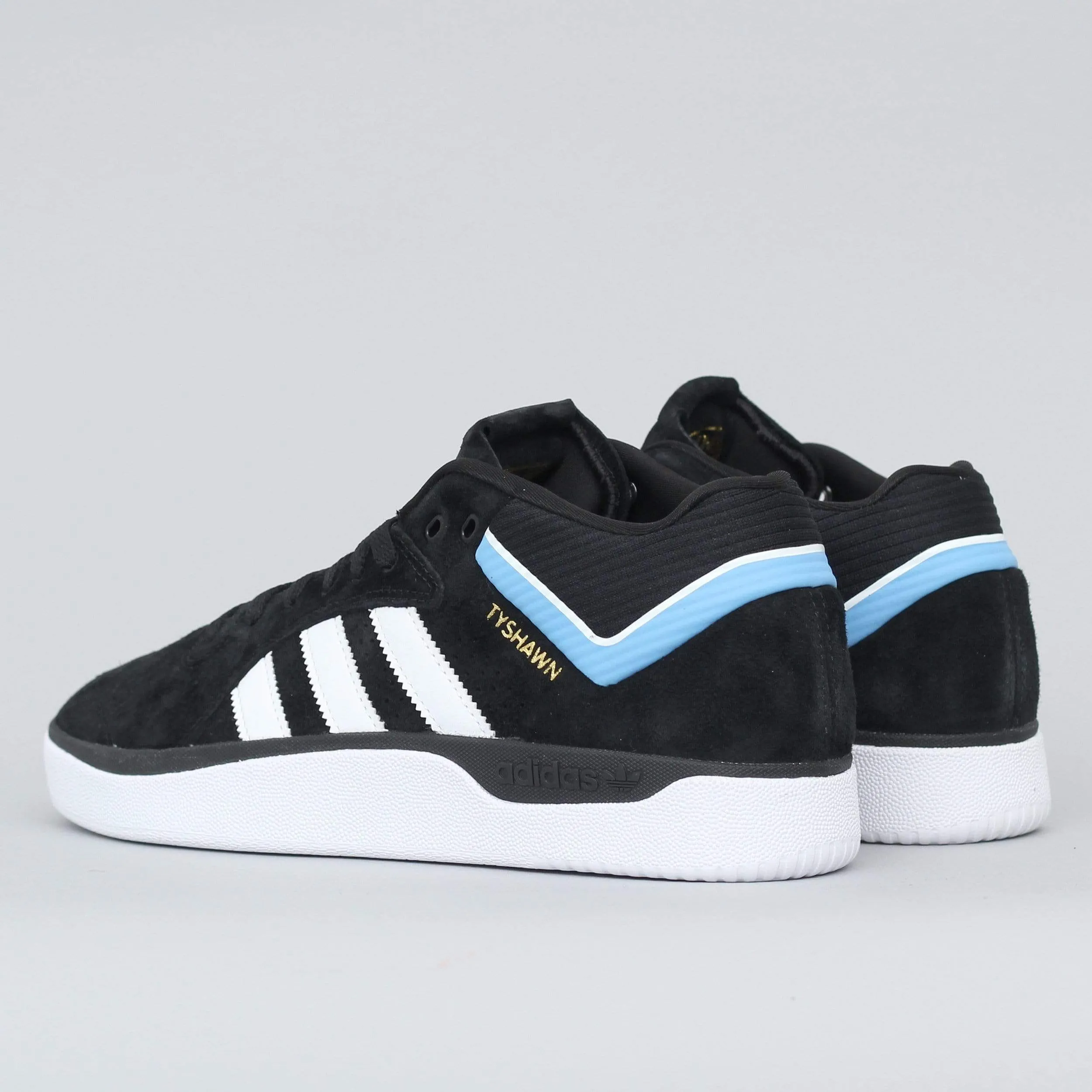 adidas Tyshawn Shoes Core Black / Cloud White / Light Blue
