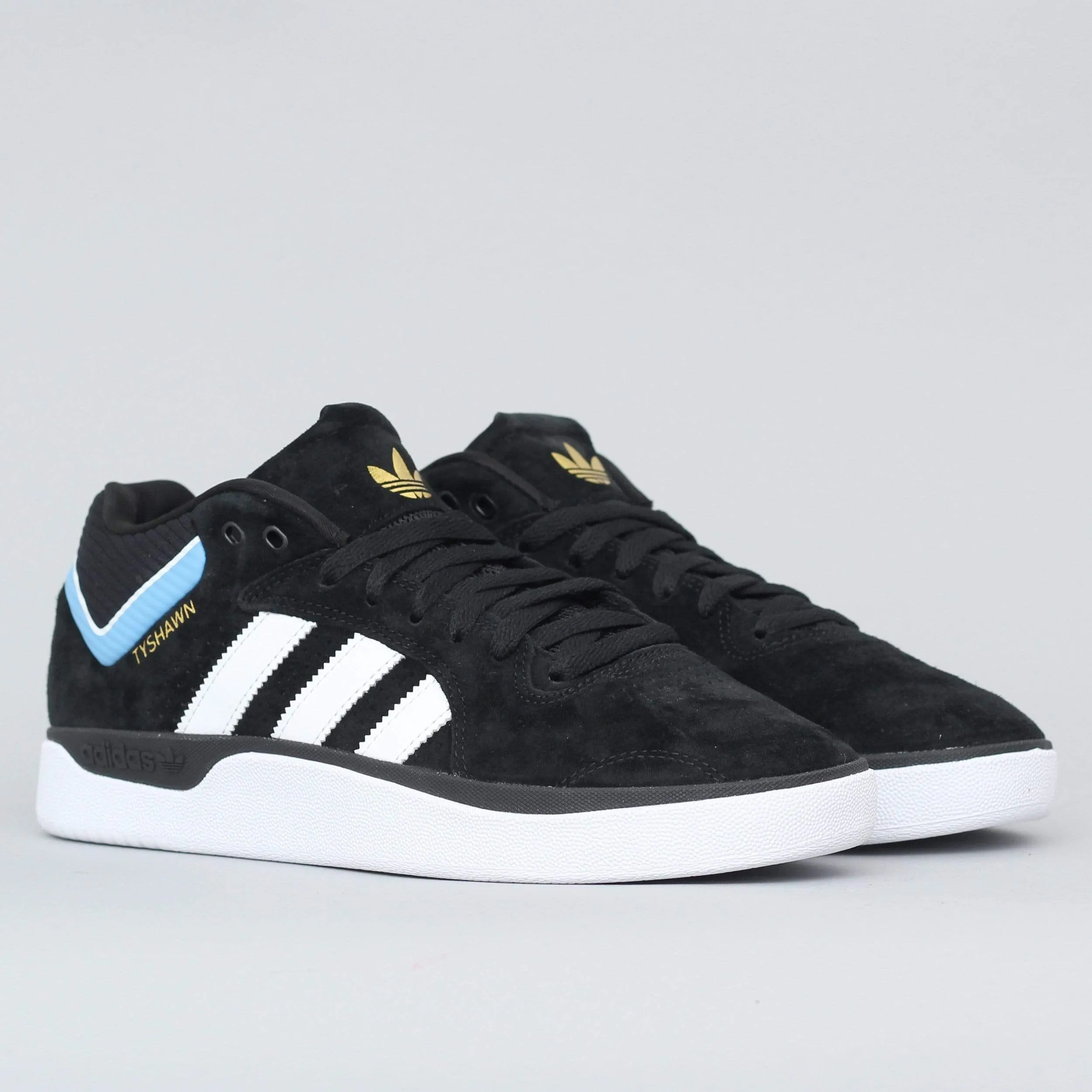 adidas Tyshawn Shoes Core Black / Cloud White / Light Blue
