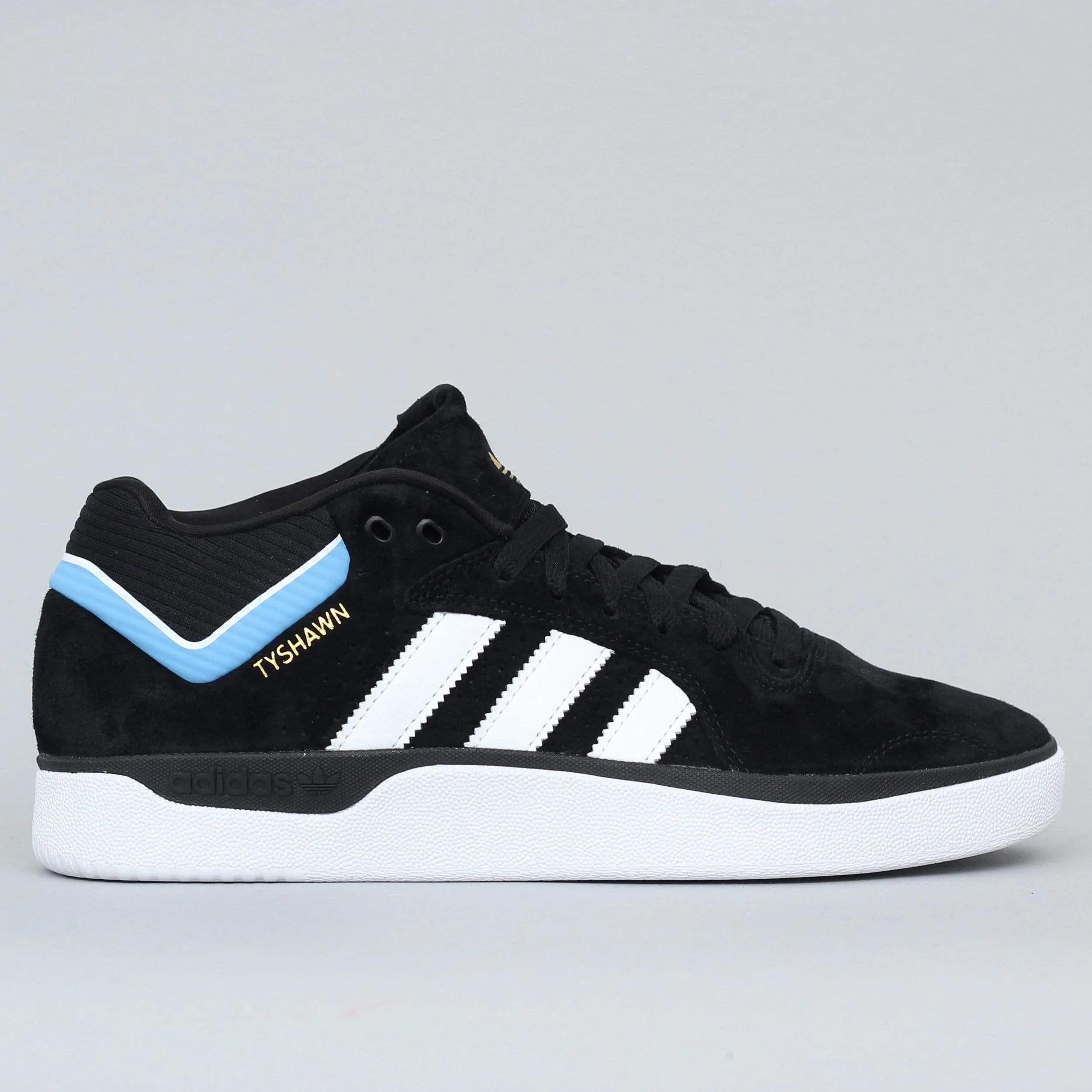 adidas Tyshawn Shoes Core Black / Cloud White / Light Blue