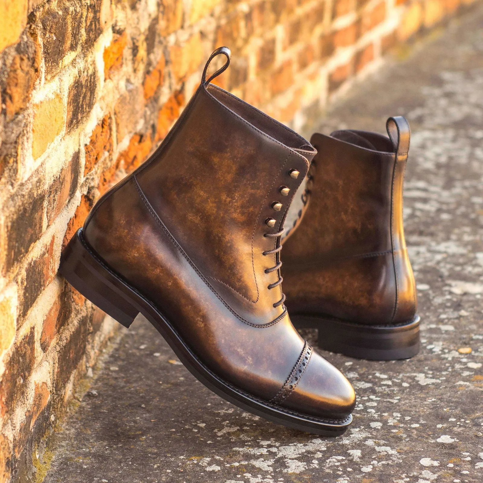 Balmoral Boot-Patina, Brown-Wholesale