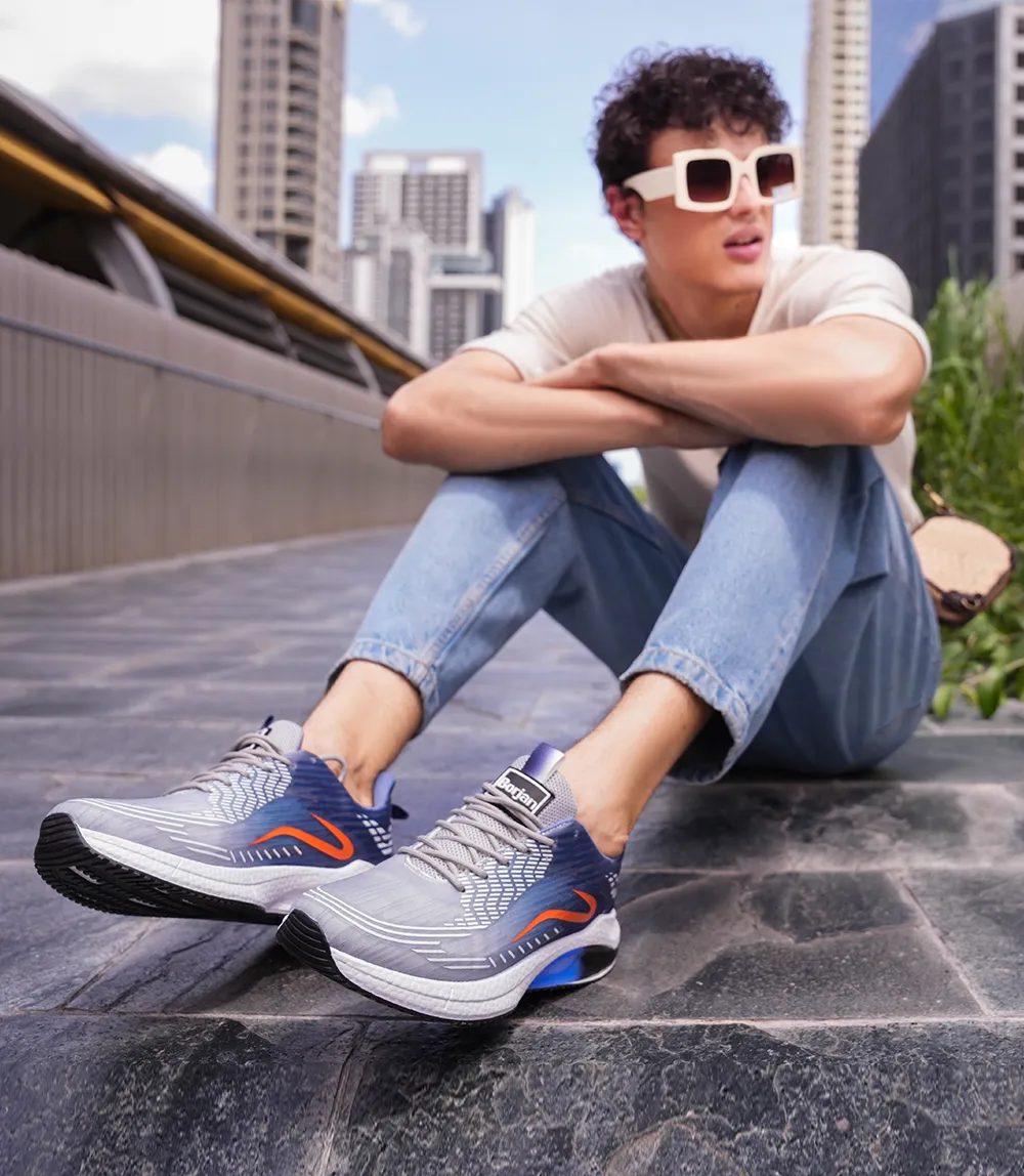BM6274-BLUE/GREY-Men Sneaker