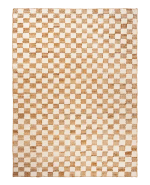 Check Wool Jute Rug - 200 x 300