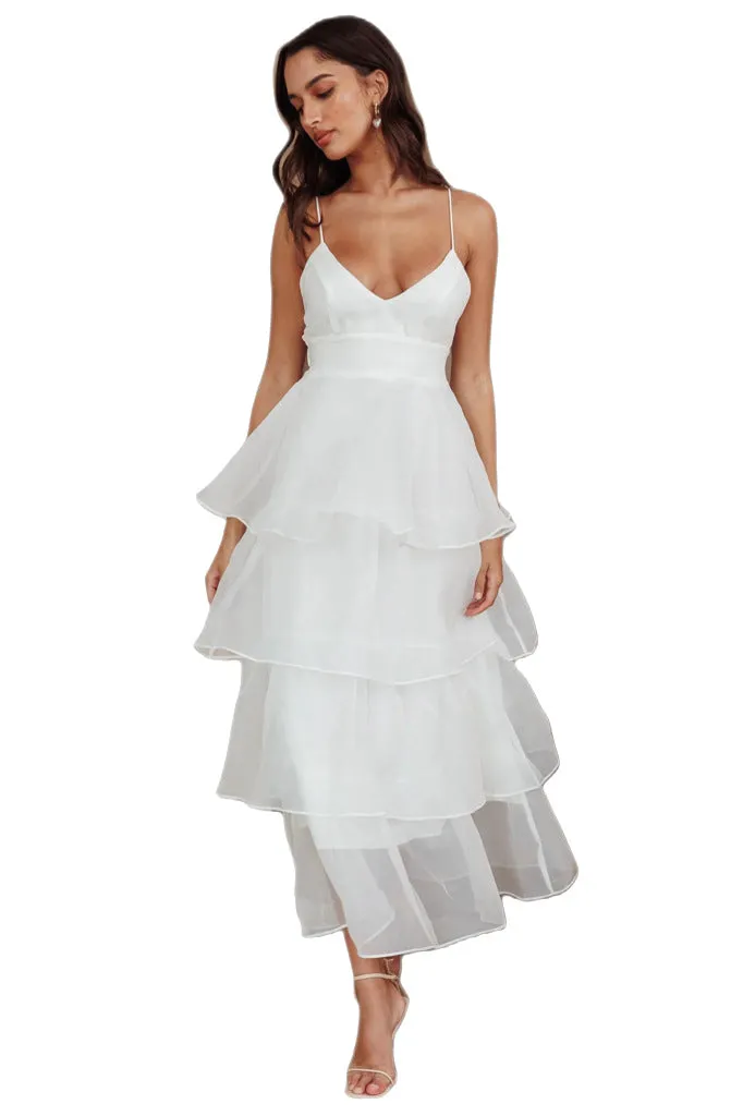 Elegant Deep V-Neck Backless Maxi Dress - Perfect for Vacation and Leisure