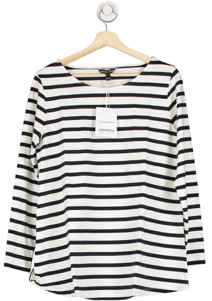 Isabella Oliver Classic Navy and White Breton Stripe Arden Maternity Top UK 12