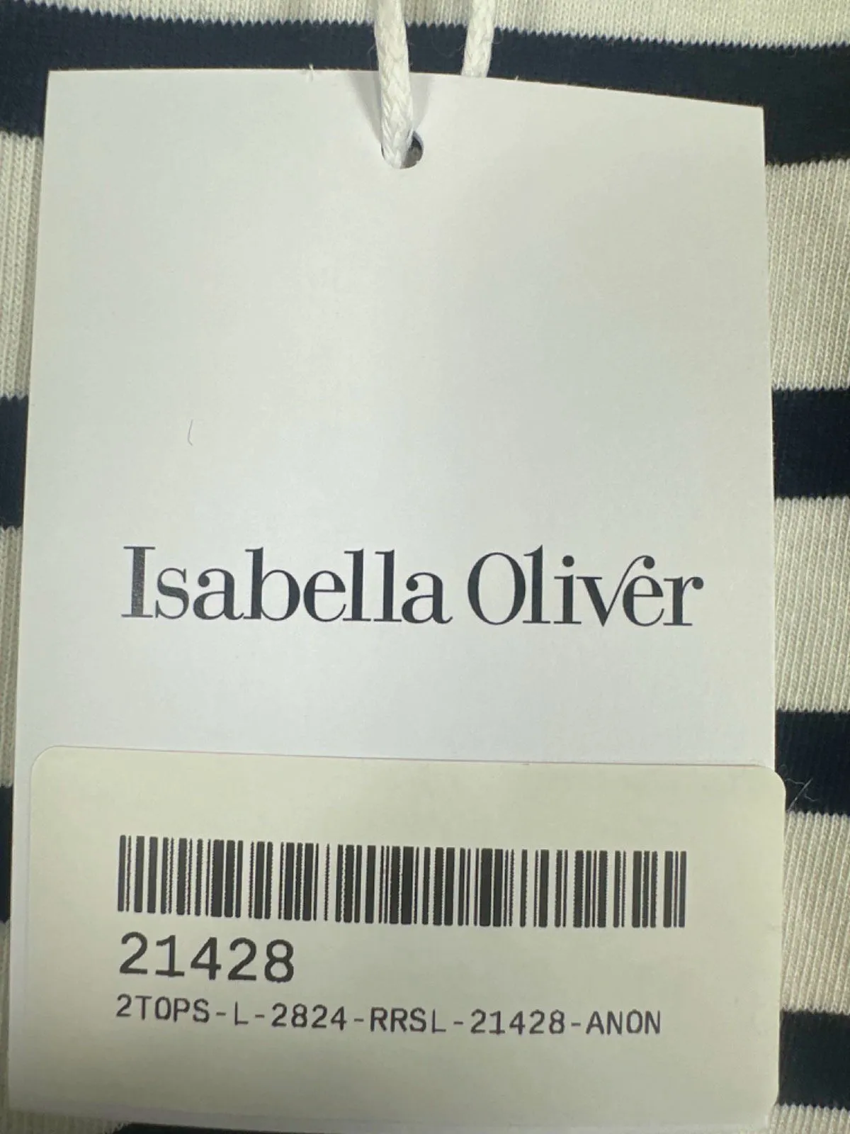Isabella Oliver Classic Navy and White Breton Stripe Arden Maternity Top UK 12