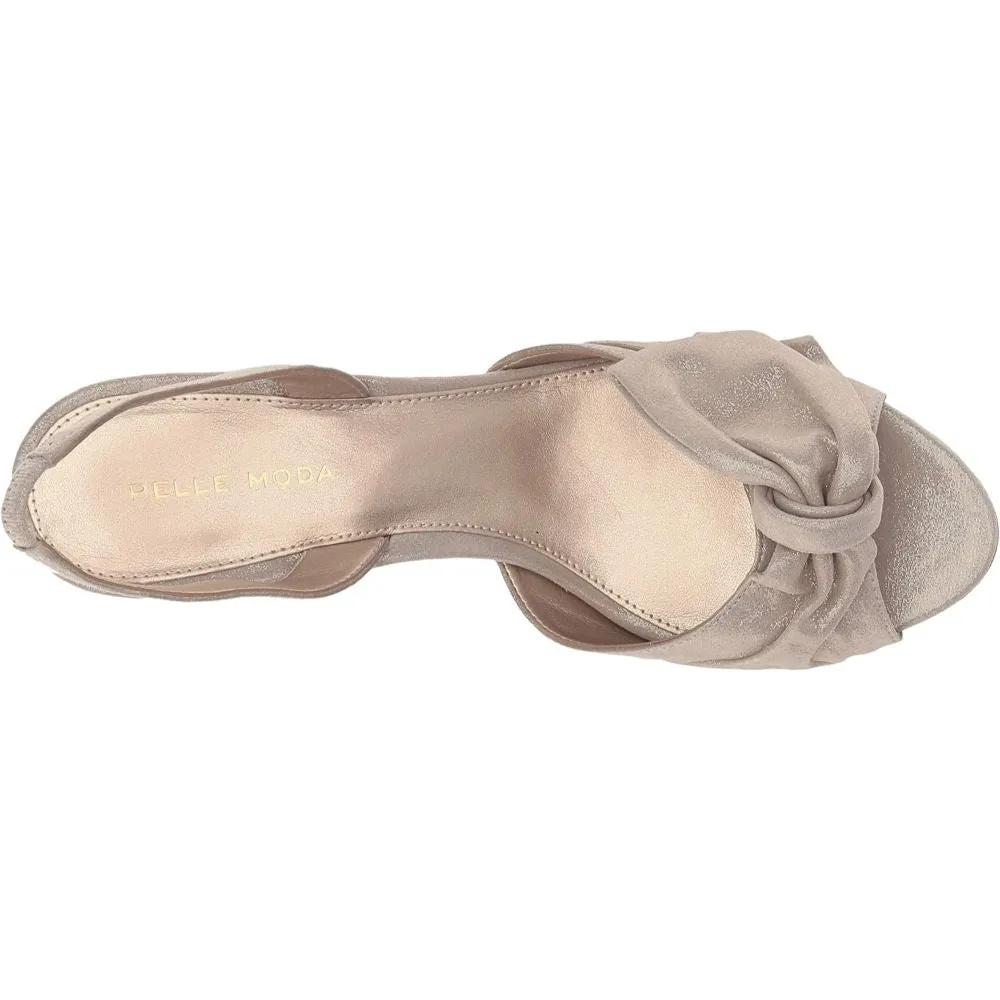 Lovi Dark Taupe Shimmer Suede Pelle Moda Sandals