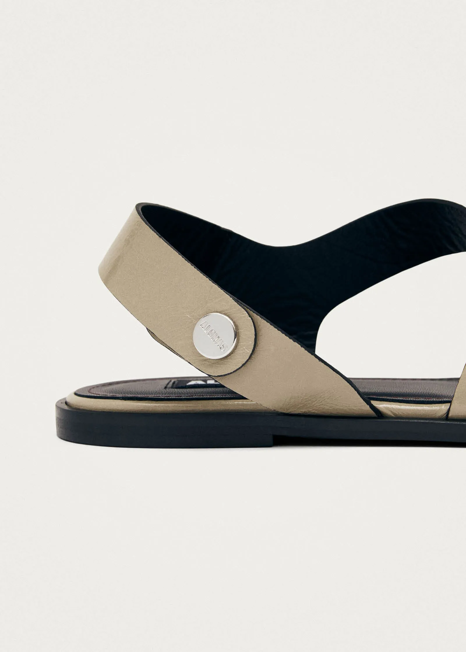 Mindy Onix Stone Beige Leather Sandals