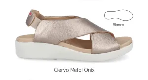 Pepe Menargues Women's Cruzada Milos Slingback Sandal- Gold
