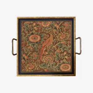 Pheasant and Flower Decorative Tray