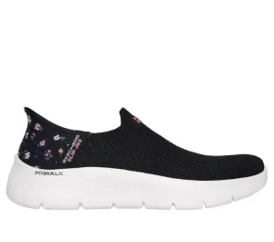 Skechers Women's Go Walk Flex Slip Ons- Black/ Pink